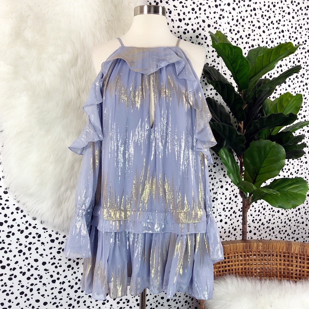 Free People | Special Edition Silk Metallic Dress - Picture 2 of 8